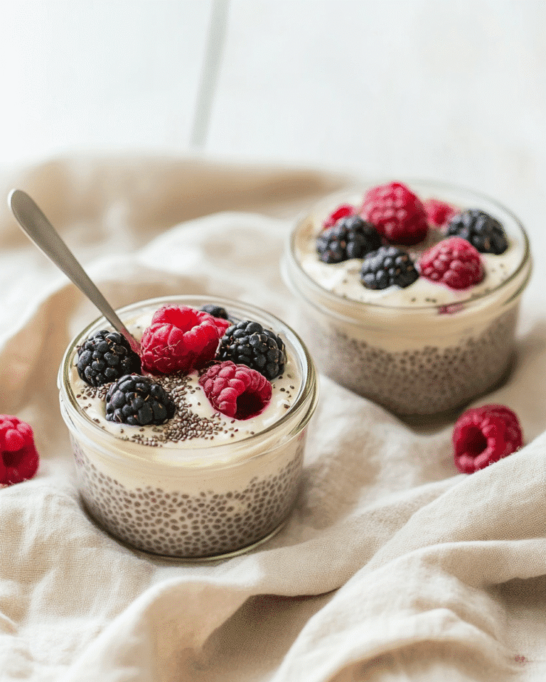Final result of chia seed yogurt recipe