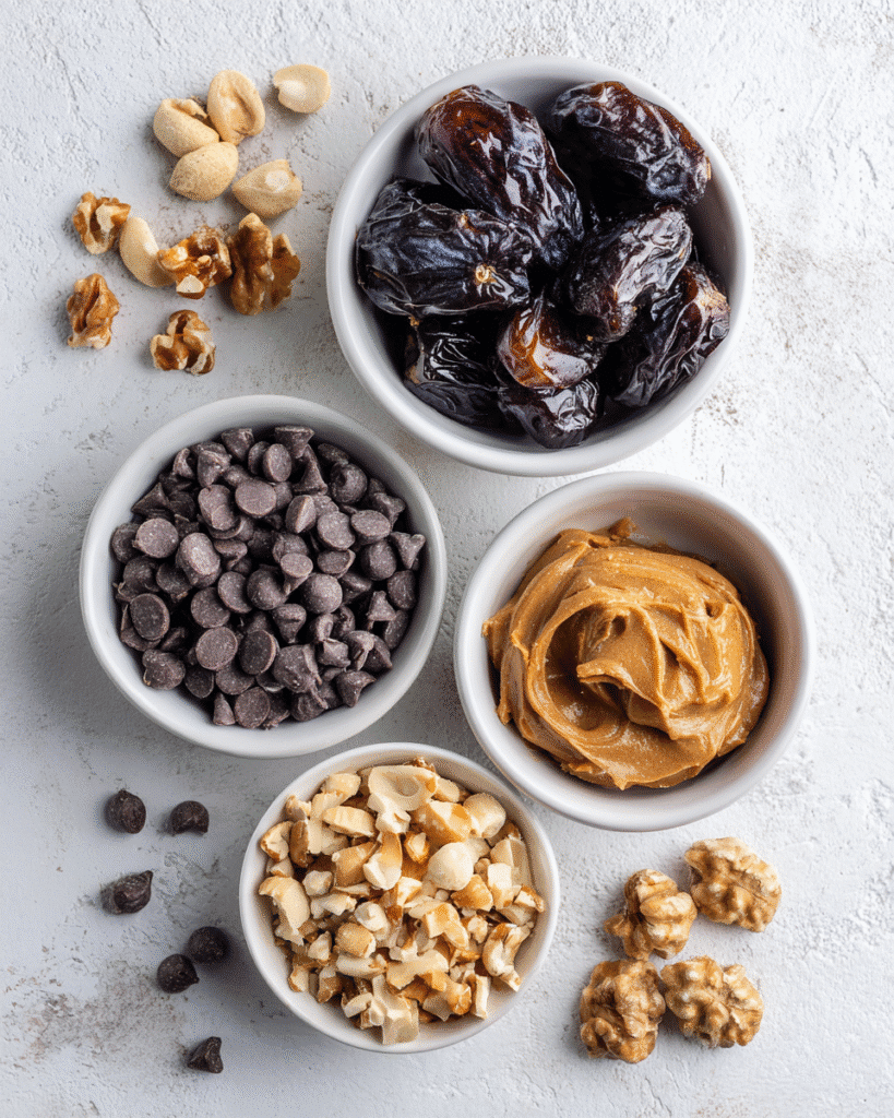 Ingredients for sugar-free date bark