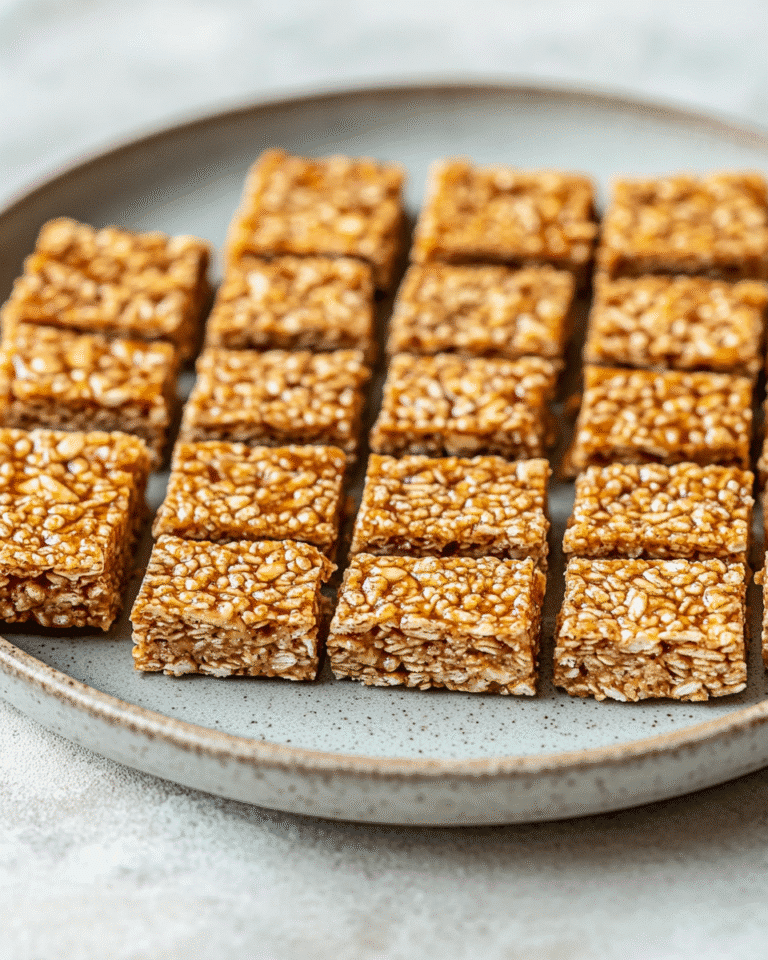 Healthy rice crispy cakes on plate