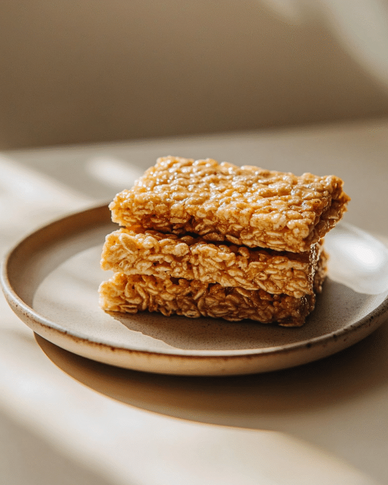 Healthy rice crispy cakes sliced for recipe card