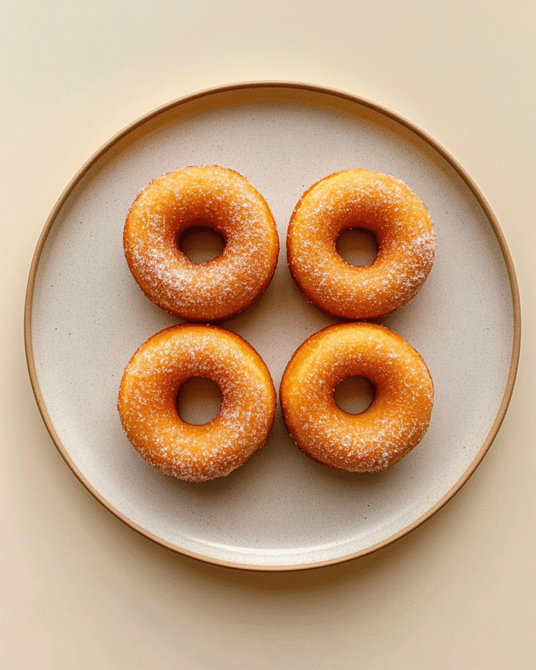 Top-down view of sugar free donuts on clean background