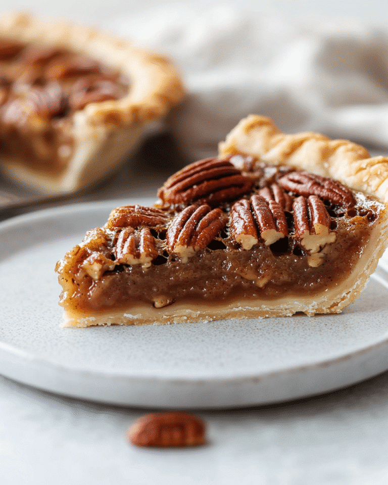 Sugar free pecan pie on ceramic plate with toasted pecans