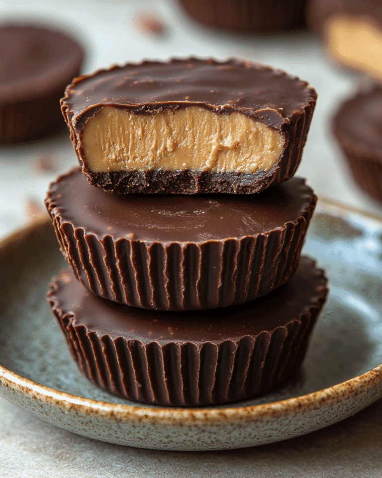 stacked healthy peanut butter cups