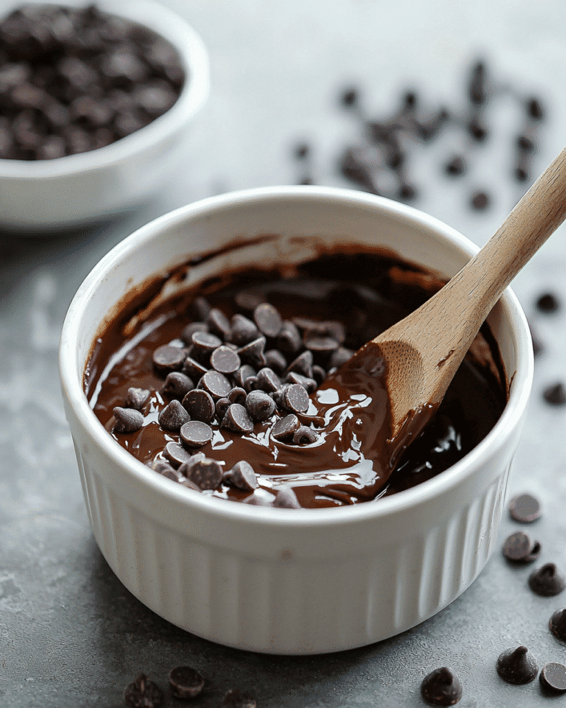 stirring melted sugar free fudge mixture