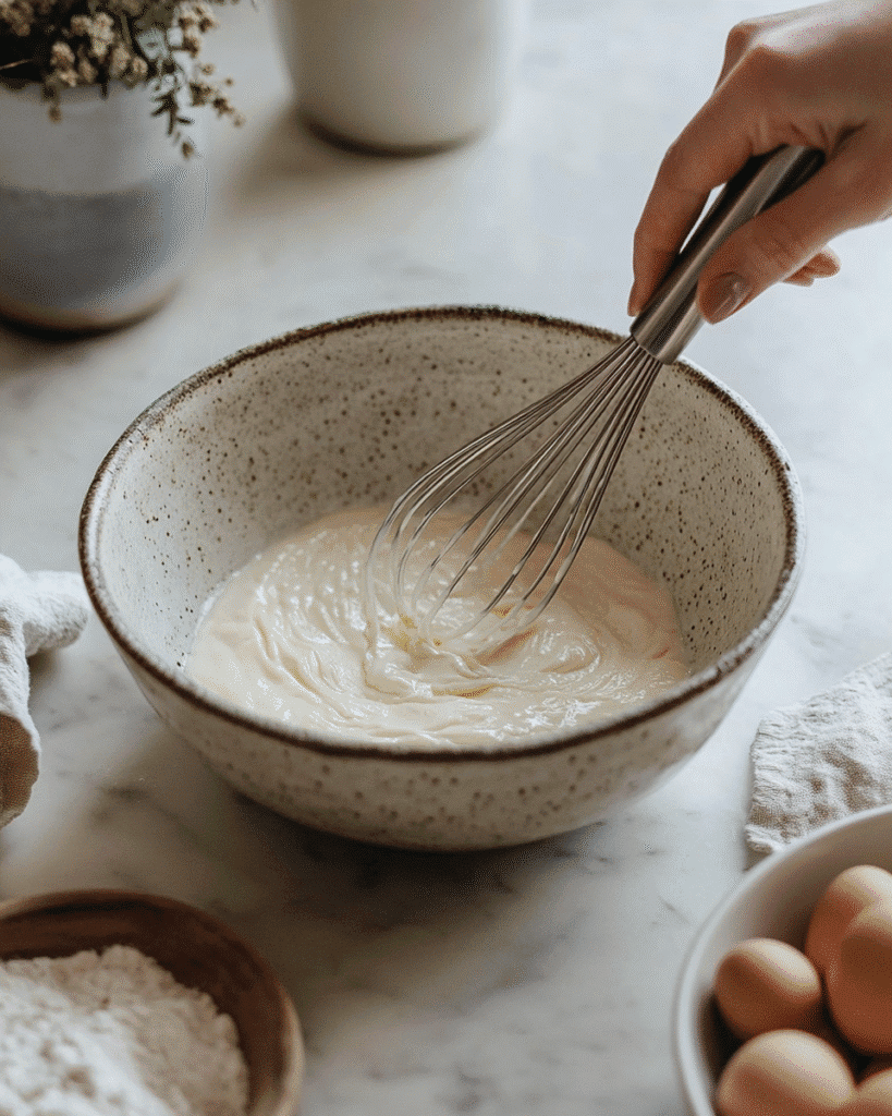 Sugar Free Cupcakes – Fluffy, Moist, and Perfect Every Time 7 mixing sugar free cupcake batter in bowl